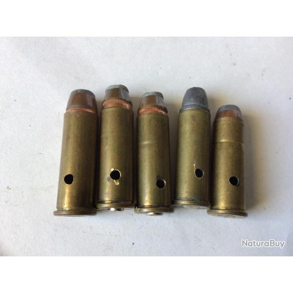 VENDU PAR LE-CUIRASSIER LOT DE 5 BALLES DIVERSES DE CALIBRE 44 REMINGTON MAGNUM