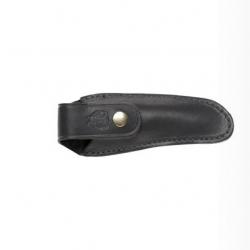 Etui cuir Laguiole 11/12 cm au bord fini NOIR