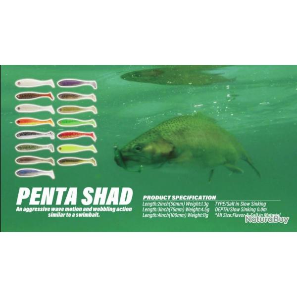 Adusta Penta Shad 4" 10 cm . 117