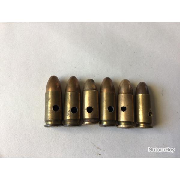 VENDU PAR LE-CUIRASSIER LOT DE 6 BALLES  9 MM