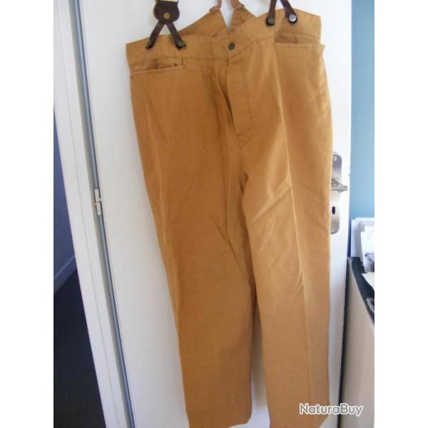 Pantalon Cowboy western Old West FRONTIER T 42 US (T 50/52 Fr) avec bretelles