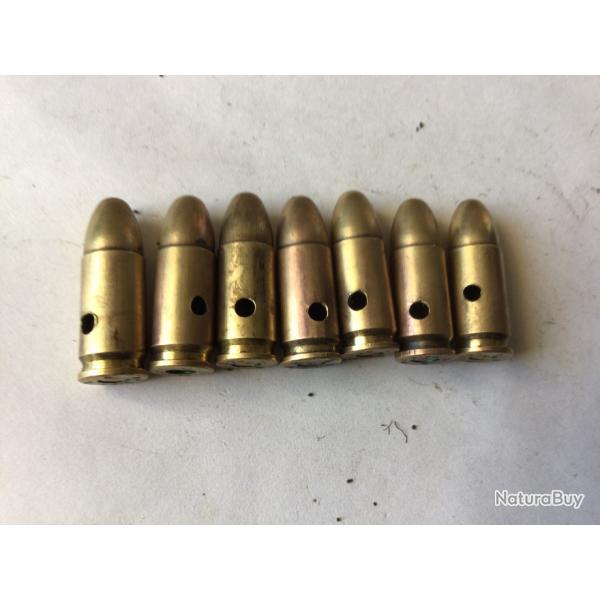 VENDU PAR LE-CUIRASSIER LOT DE 7 BALLES   9 MM 3-74TE 9 F