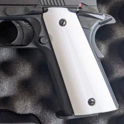 Paire de plaquettes Colt Government 1911 A1 Noir cal.4,5mm UMAREX Co2 blanc - Corto-Maltese