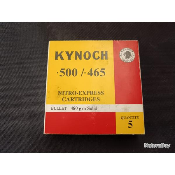 BOITE DE MUNITIONS KYNOCH .500/.465 NITRO-EXPRESS 480GRN SOLID