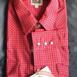 Chemise  ELY western country  rouge carreaux T S