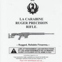 Manuel d'utilisation RUGER PRECISION RIFLE en Français