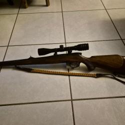 VENDS CARABINE 222  STEYR MANNLICHER TRES BONNE ETAT AVEC LUNETTE 3X9 KASSNAR WIDE ANGLE