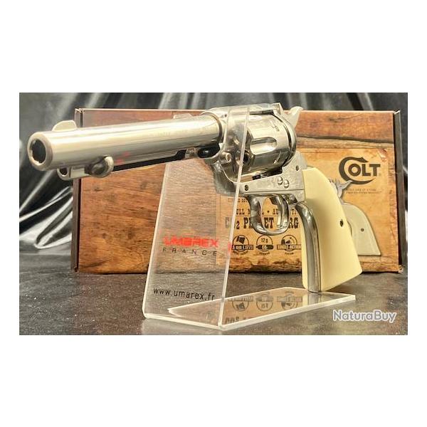 REVOLVER COLT45 SA ARMY - 5.5'' - CO2 - CAL 4.5 MM - NICKEL PLATED