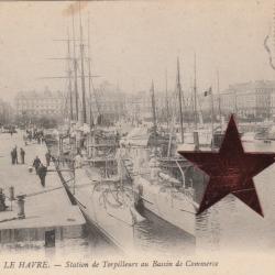 CPA-Marine Militaire Francaise  "LE HAVRE"Station de Torpilleurs au Bassin de Commerce-N°227