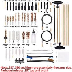 Kit de Nettoyage pour Fusil et Pistolet Multi-Calibres - Composants en Laiton de Haute Qualité