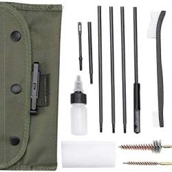 Kit de Nettoyage Compact et Polyvalent pour Pistolet et Fusil - Calibres .22LR, .223, .257, 5.56mm