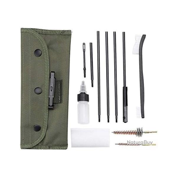 Kit de Nettoyage Compact et Polyvalent pour Pistolet et Fusil - Calibres .22LR, .223, .257, 5.56mm