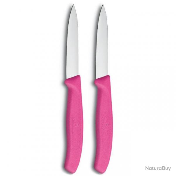 Victorinox 6.7606.L115 Fushia Couteau d'office par paire