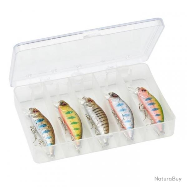 KIT SERT MINNOW 50MM LOT DE 5 LEURRES + BOITE