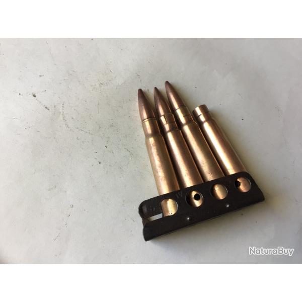 VENDU PAR LE-CUIRASSIER CLIP DE 3 ET UNE DOUILLE BALLES 303 BRITISH 1943