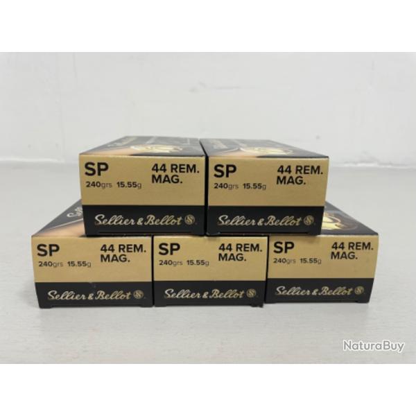 !! NEUF !! BALLES SELLIER&BELLOT CALIBRE 44RM SP 15.55gr PAR 250