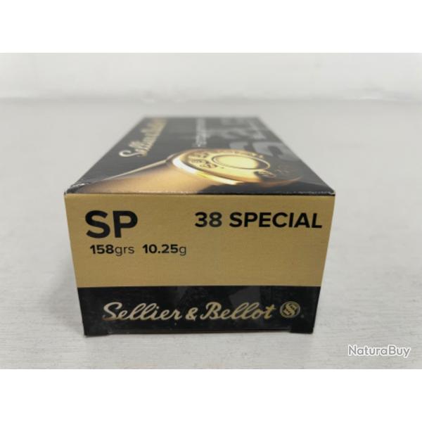 !! NEUF !! BALLES SELLIER & BELLOT CALIBRE 38SPECIAL SP 10.25gr PAR 50