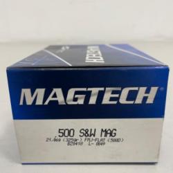 !! NEUF !! BALLES MAGTECH CALIBRE 500 S&W MAG 21.06gr FMJ-FLAT PAR 20