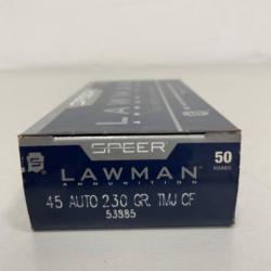 !! NEUF !! BALLES LAWMAN CALIBRE 45 AUTO 230GR TLJ CF PAR 50