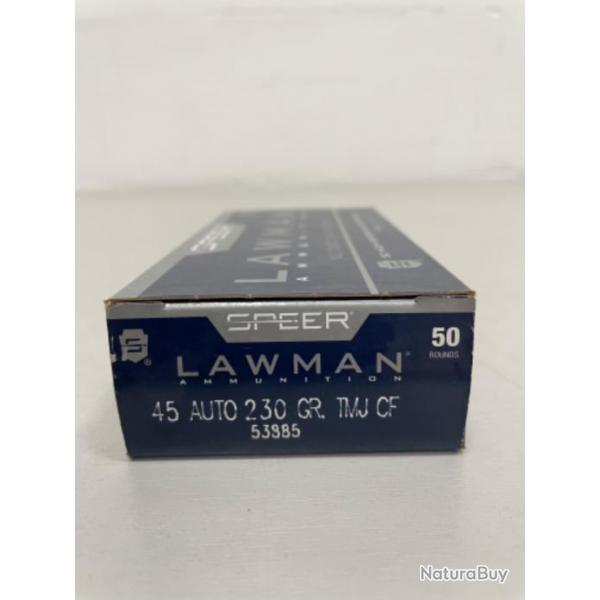 !! NEUF !! BALLES LAWMAN CALIBRE 45 AUTO 230GR TLJ CF PAR 50