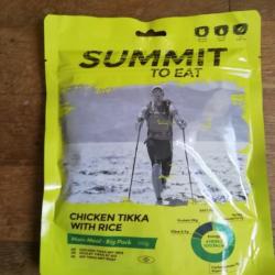 Pack de 10 Repas Lyophilisés Summit to Eat Poulet Tikka et Riz.