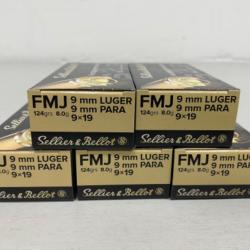 !! NEUF !! BALLES SELLIER & BELLOT 9x19MM PARA FMJ 124gr PAR 250