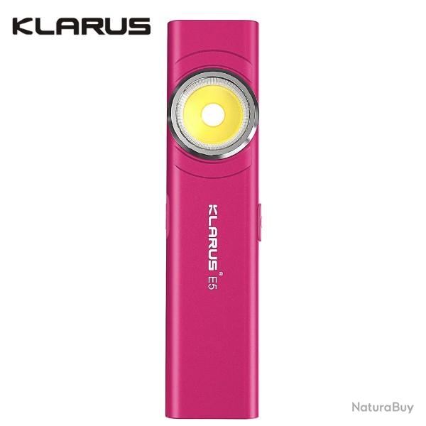 Lampe de poche de travail Klarus E5 - 470 Lumens - Rose