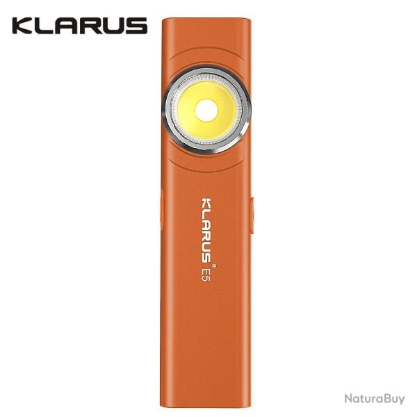 Lampe de poche de travail Klarus E5 - 470 Lumens - Orange