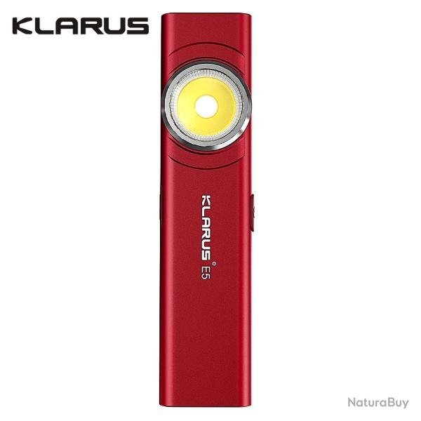 Lampe de poche de travail Klarus E5 - 470 Lumens - Rouge