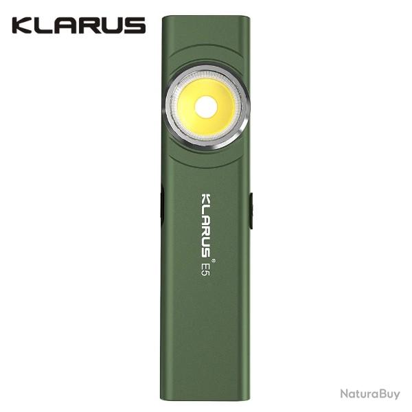 Lampe de poche de travail Klarus E5 - 470 Lumens - Vert