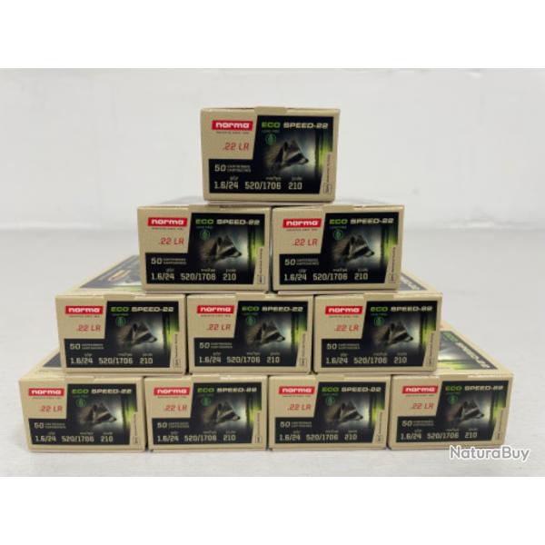 !! NEUF !! BALLES NORMA 22lr ECO SPEED-22 HV 1.6g/24gr PAR 500