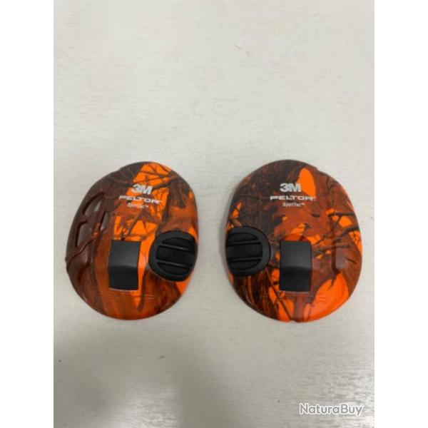 !! NEUF !! COQUE ORANGE CAMO POUR CASQUE PELTOR SPORT-TAC