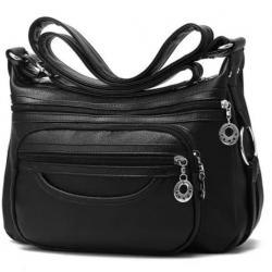 Sac à Main Femme en Cuir PU - Élégant, Pratique et Grande Capacité Noir