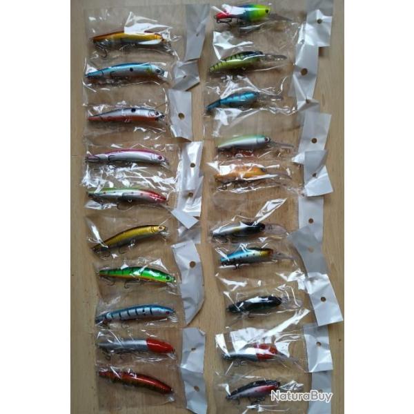 Ensemble de 20 Leurres de Pche Minnow. Neufs