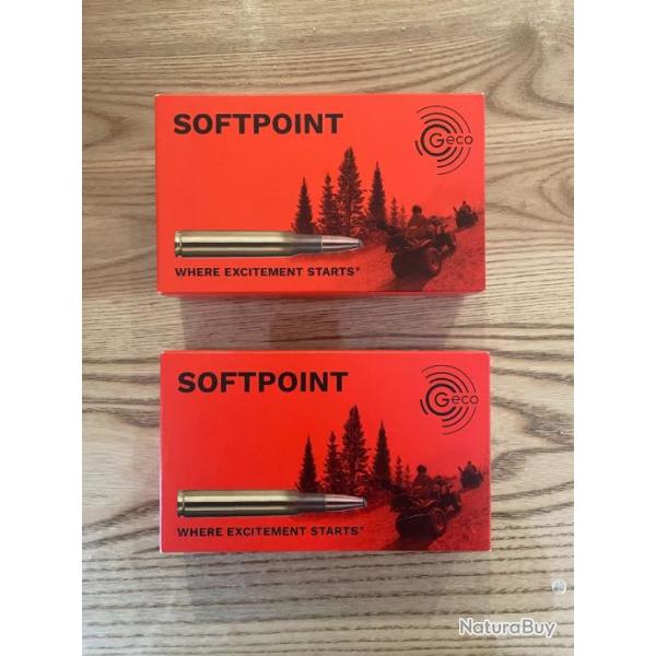 Cartouches GECO Soft Point 8x57 JS neuves (2 botes ) 12 g / 185 grains