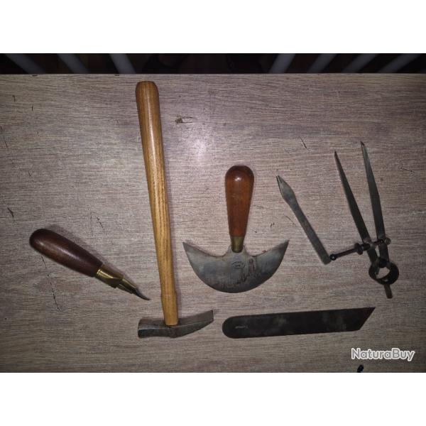 Lot matriel de maroquinerie Vergez blanchard et autres