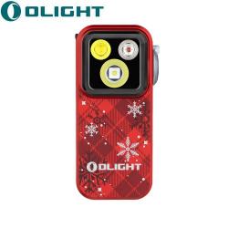 Olight Oclip PRO 500 Lumens - lampe gilet tactique lumière rouge rechargeable - Rouge Flocon neige