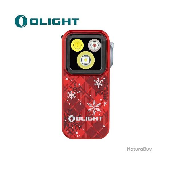 Olight Oclip PRO 500 Lumens - lampe gilet tactique lumire rouge rechargeable - Rouge Flocon neige