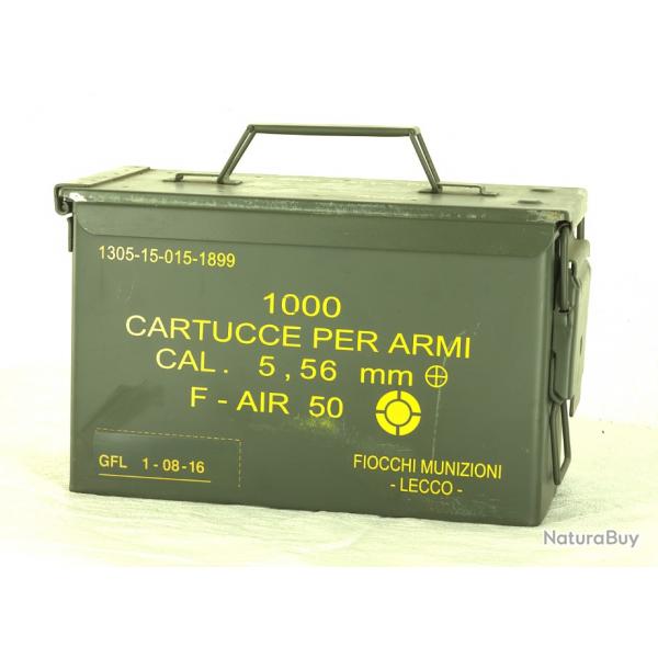 Caisse  Munitions acier d'occasion VIDE - ITALIE F-AIR 50 - 28x18x14 cm