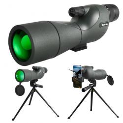 Télescope Monoculaire étanche 25-75x60 avec trépied et support téléphone Vision Chasse