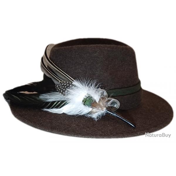 CHAPEAU FEUTRE  PLUME T54