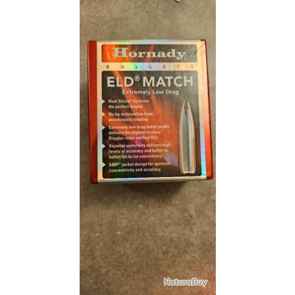 Ogives hornady Eld match 168gr calibre 308