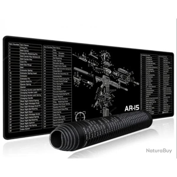 Tapis didactique du fusil d' assaut AR15