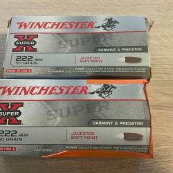 Munitions winchester 222