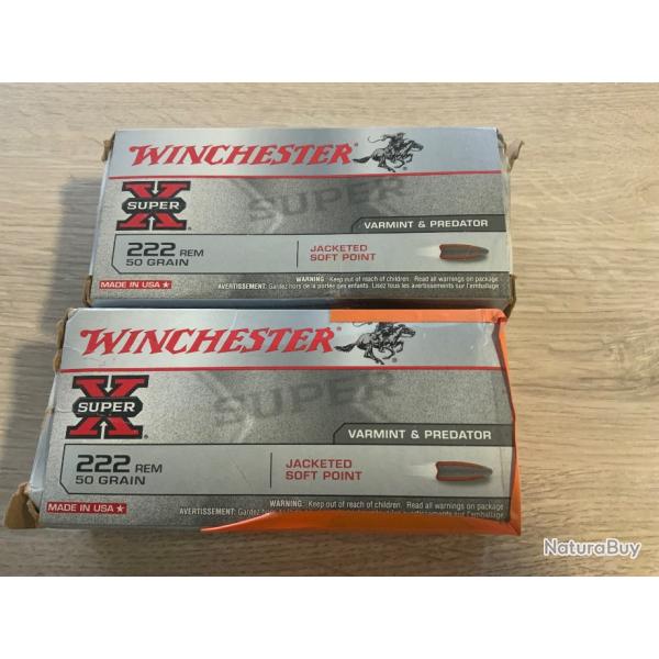 Munitions winchester 222