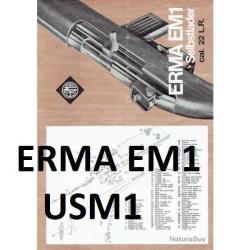 notice ERMA EM1 (envoi par mail) 22LR E M1 - VENDU PAR JEPERCUTE (m2282)