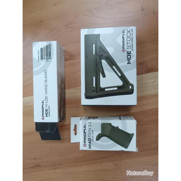 Accessoires MAGPUL pour AR15/M4 Poigne/crosse/garde main - Couleur Vert