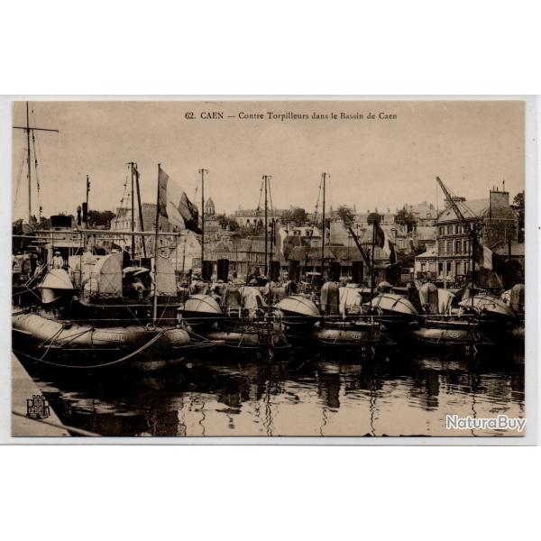 CPA -Marine de Guerre -CAEN " Contre Torpilleurs dans le Bassin de Caen N1168