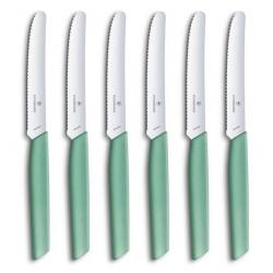 Victorinox 6.9006.11W41 Pack de 6 Couteaux à tomates et de table Swiss Modern