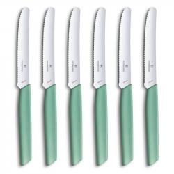 Victorinox 6.9006.11W41 Pack de 6 Couteaux à tomates et de table Swiss Modern